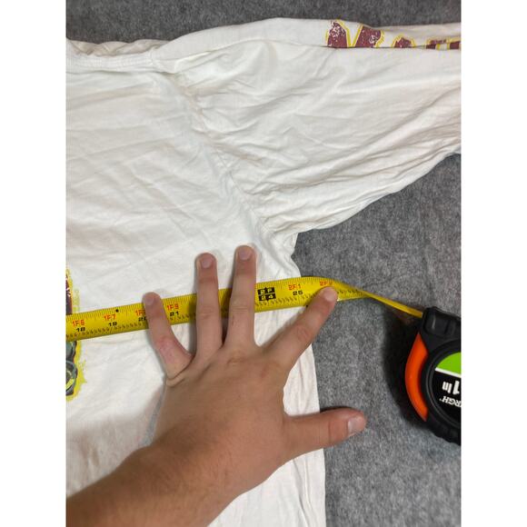 VINTAGE 90s Crazy Shirts Mens XL White Ski Naked Mauna Kea Hawaii Graphic Tee - Picture 2 of 8